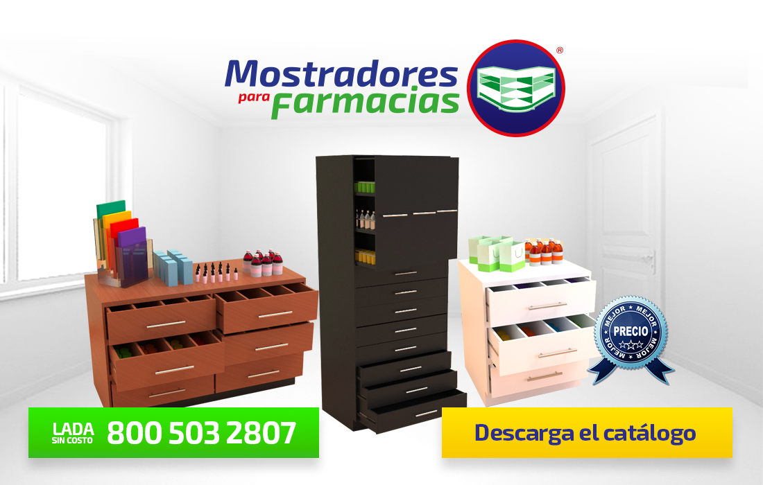 Mostradores con Cajones para Farmacias