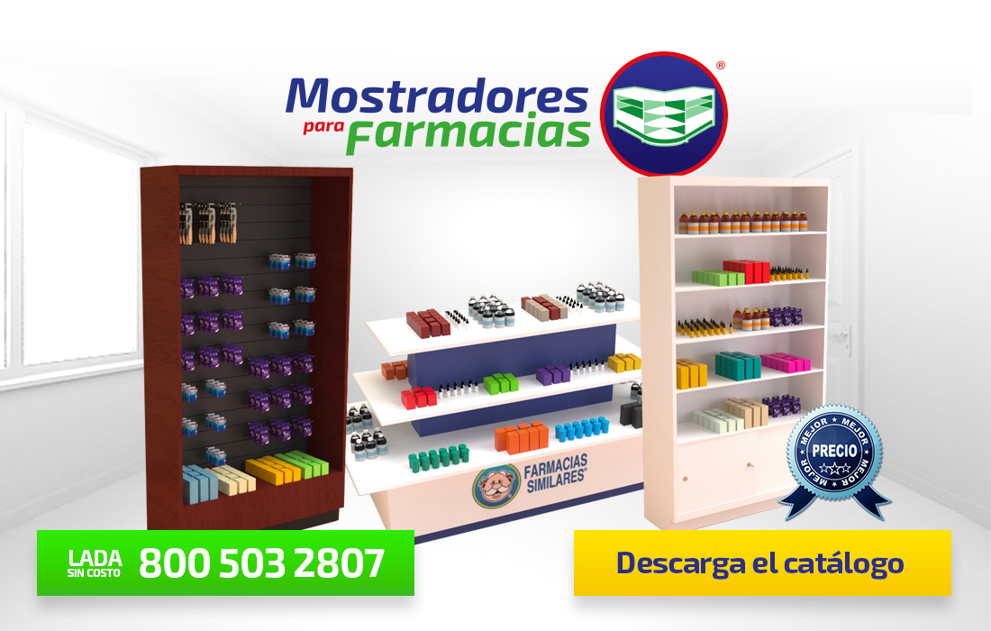 Mostradores de Exhibicion para Farmacias